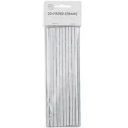 Sugrör silver 20-pack