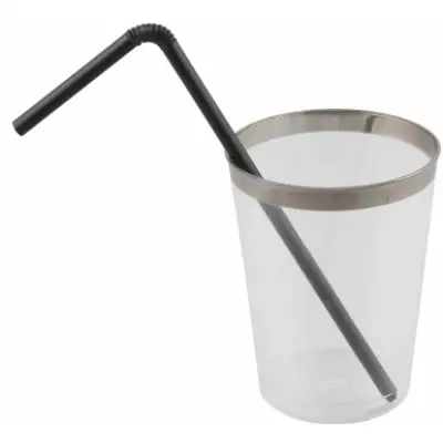 Sugrör Svart Böjbar - 50-pack