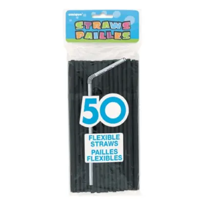 Sugrör Svarta - 50-pack