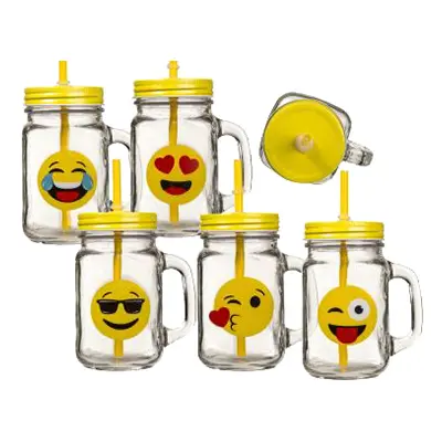 Sugrörsglas Emoji