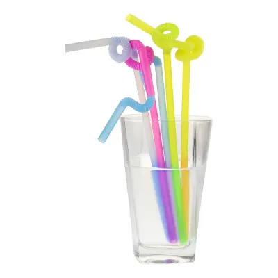 Sugrör Färgskiftande & Böjbara - 100-pack
