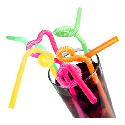 Superböjbara Sugrör Neon - 250-pack