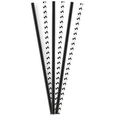 Svart&Vit Sugrör 50-pack