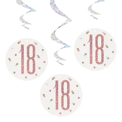 Swirls 18 Vit/Roséguld - 6-pack