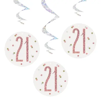 Swirls 21 Vit/Roséguld - 6-pack