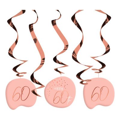 Swirls Happy 60th Lush Blush - 5-pack
