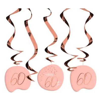Swirls Happy 60th Lush Blush - 5-pack