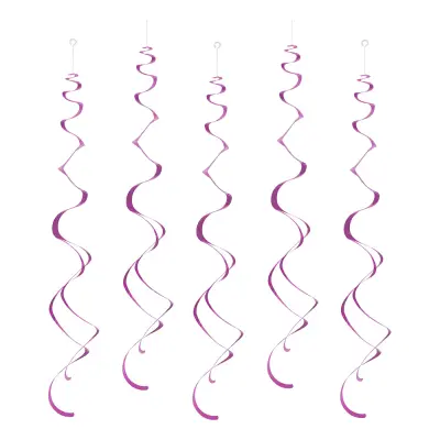 Swirls Mörklila Hängande Dekoration - 8-pack
