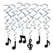 Swirls Musiknoter Hängande Dekoration - 12-pack