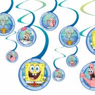 Swirls SvampBob Fyrkant Takdekoration - 12-pack