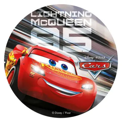 Tårtbild Cars / Bilar coola Blixten, 20 cm