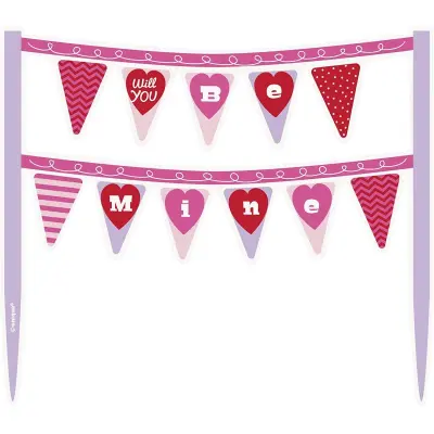 Tårtdekoration Be Mine - Alla Hjärtans Dag