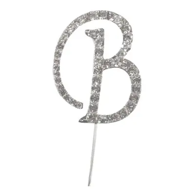 Tårtdekoration Bokstav Diamant i Metall - Bokstav B