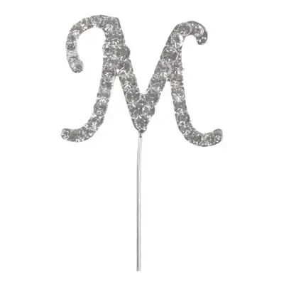Tårtdekoration Bokstav Diamant i Metall - Bokstav M