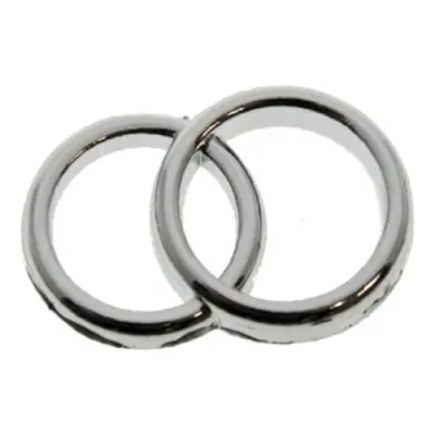 Tårtdekoration Dubbelring Silver - 10-pack