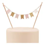 Tårtdekoration Flaggirlang Pastell