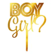 Tårtdekoration Gender Reveal i Akryl