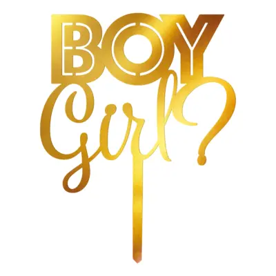 Tårtdekoration Gender Reveal i Akryl