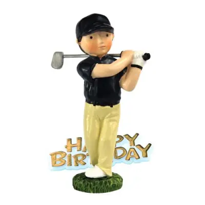 Tårtdekoration Golfare Happy Birthday - 2-pack