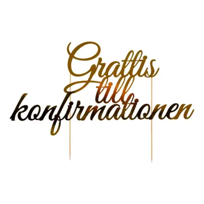 Tårtdekoration Grattis till Konfirmationen