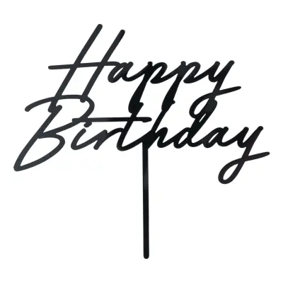 Tårtdekoration Happy Birthday i Akryl