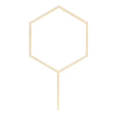 Tårtdekoration Hexagon i Trä
