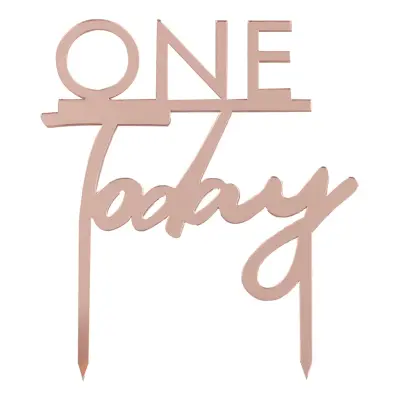 Tårtdekoration i Akryl One Today Roséguld