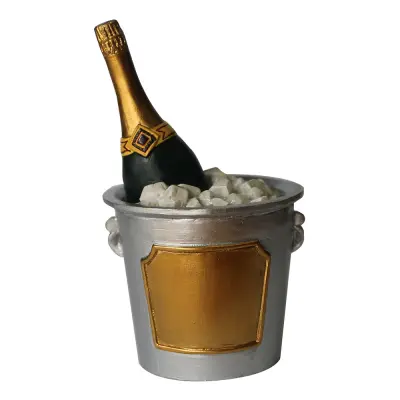Tårtdekoration Ishink med Champagne - 1-pack