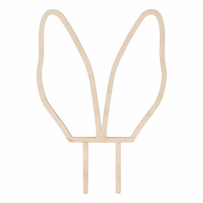 Tårtdekoration Kaninöron i Trä