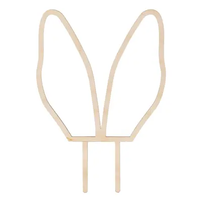 Tårtdekoration Kaninöron i Trä