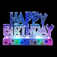 Tårtdekoration LED Happy Birthday Blinkande