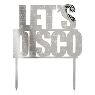 Tårtdekoration Let's Disco i Akryl