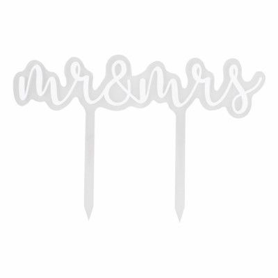 Tårtdekoration Mr & Mrs Akryl