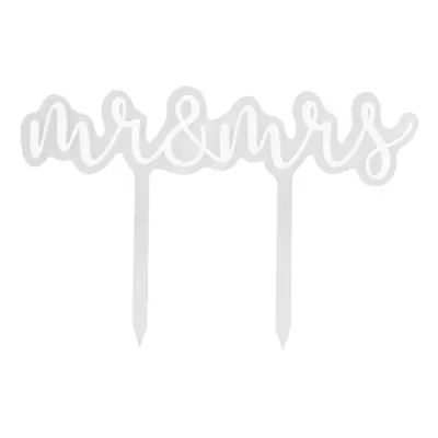 Tårtdekoration Mr & Mrs Akryl