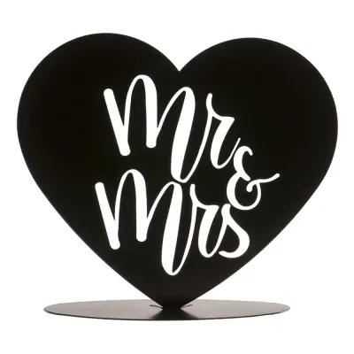 Tårtdekoration Skylt Mr & Mrs