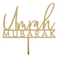 Tårtdekoration Umrah Mubarak i Akryl