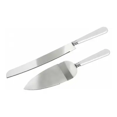 Tårtkniv och Spade Vit