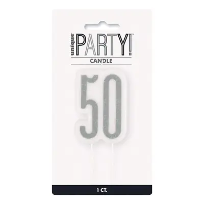 Tårtljus 50 Silver
