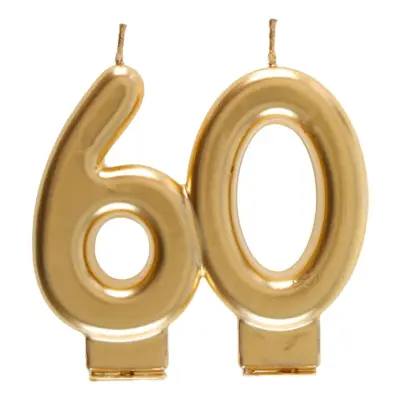 Tårtljus 60 Matt Guld