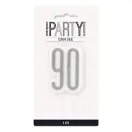 Tårtljus 90 Silver