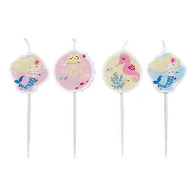 Tårtljus Be a Mermaid - 4-pack