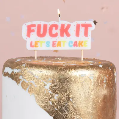 Tårtljus Fuck It Lets Eat - 1-pack