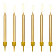 Tårtljus Guld - 6-pack