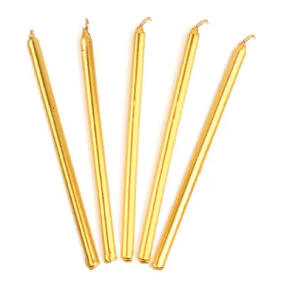 Tårtljus Guld Långa - 12-pack
