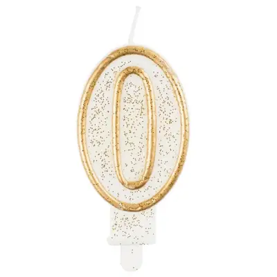 Tårtljus Guldglittrig