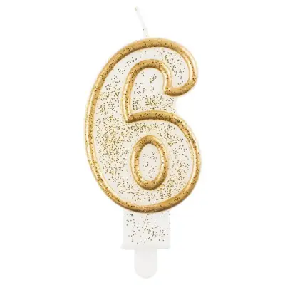 Tårtljus Guldglittrig