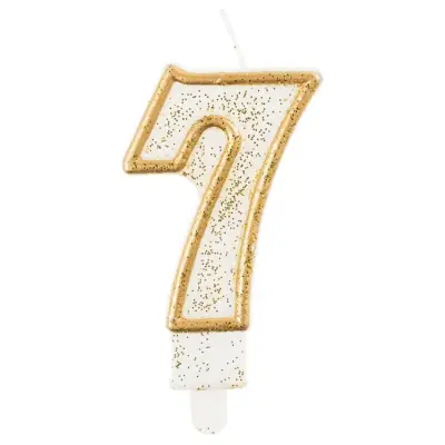 Tårtljus Guldglittrig