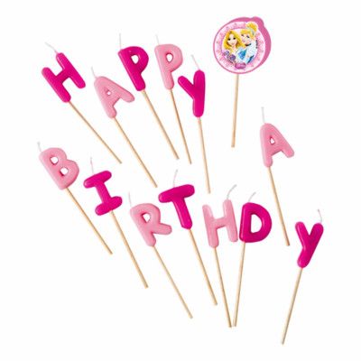 Tårtljus Happy Birthday Disneyprinessor