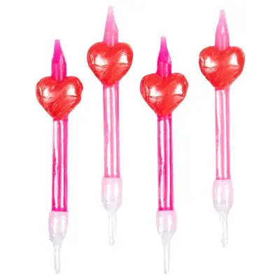 Tårtljus Hjärtan 4-pack