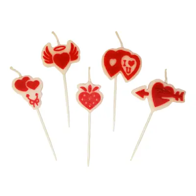 Tårtljus Kärlek - 5-pack